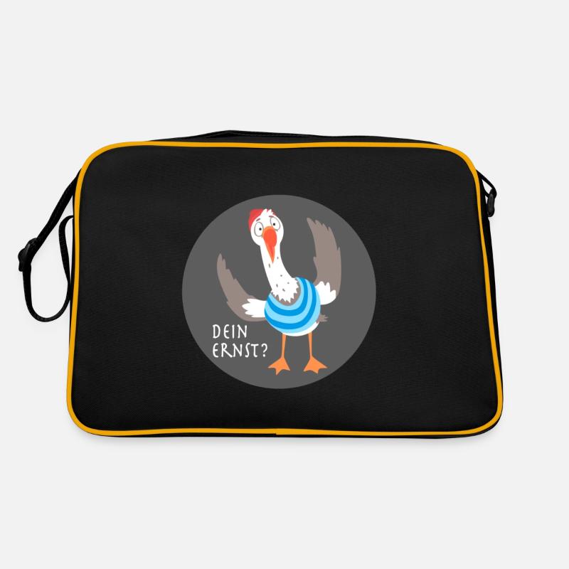 Dein Ernst? - Retro Tasche - Schwarz/Gold