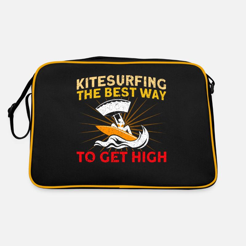 Kiteboarder Kitesurfer Kiten Kiteboard Geschenk Retro Tasche