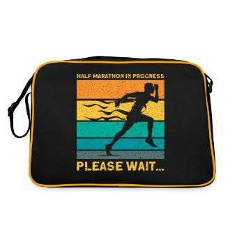 Cadeau de coureur de demi-marathon - Sac Retro - noir/or - Dos