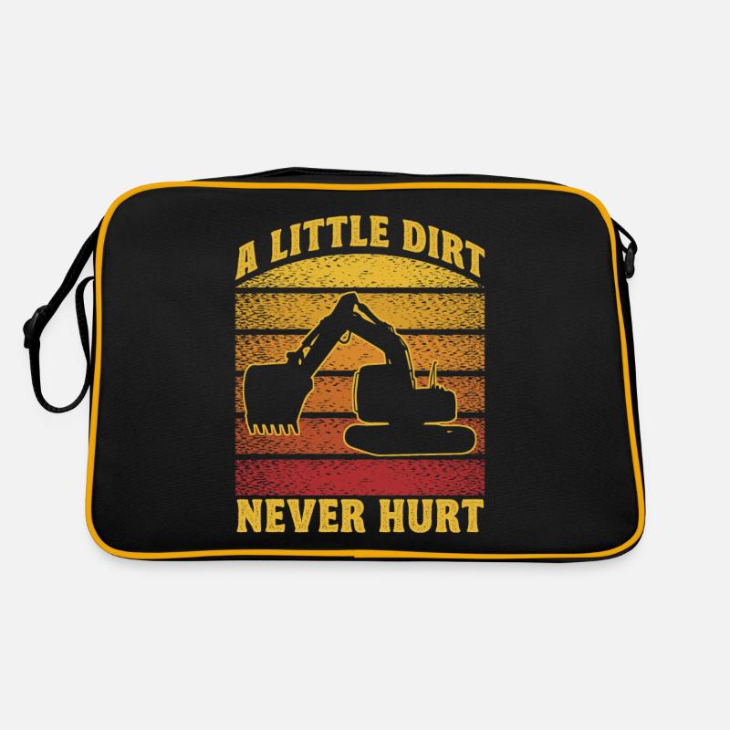 Construction Excavator Construction Worker Gift Retro Bag