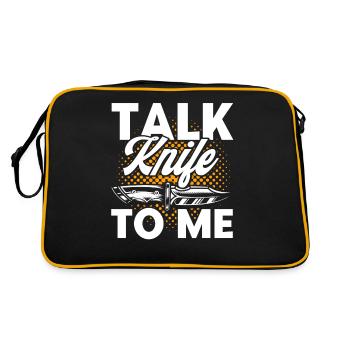 Knife Collector Knife Collection Blacksmith Gift - Retro Bag - black/gold - Back