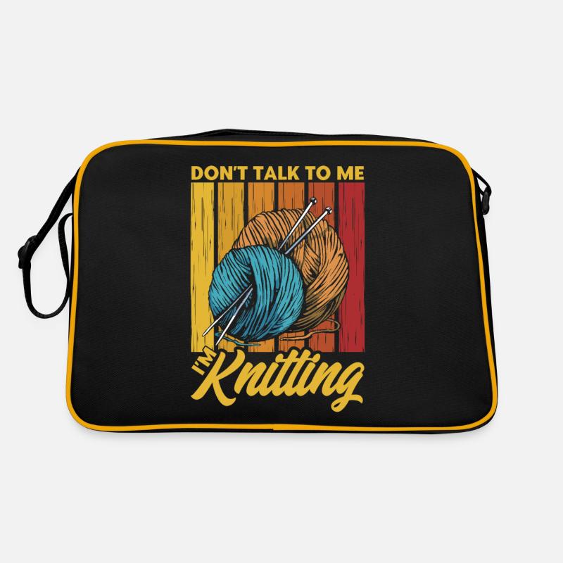 Yarn Knitting Knitting Knitting Lovers Gift Retro Bag