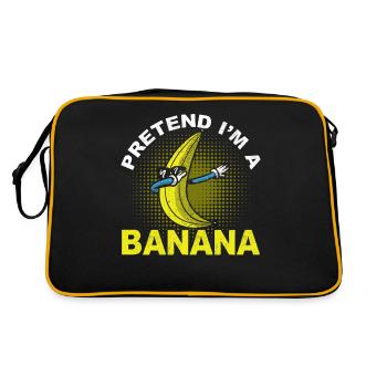 Horreur Halloween Je suis une banane effrayante - Sac Retro - noir/or - Dos
