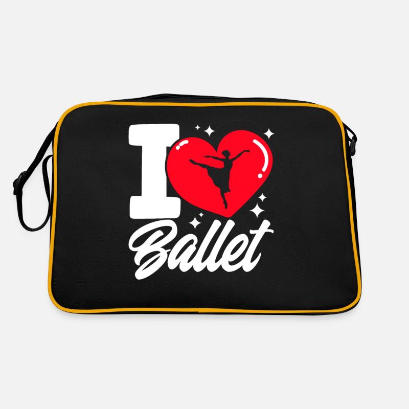 Ballett Tänzerin Ballett tanzen Ballett Mädchen - Retro Tasche - Schwarz/Gold