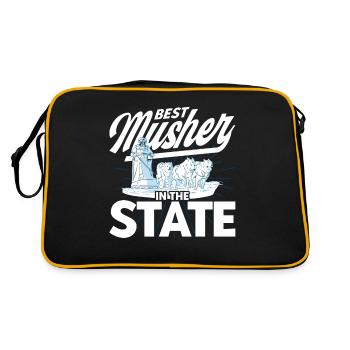 Sledding Sled Dog Racing Husky Possessions - Retro Bag - black/gold - Back