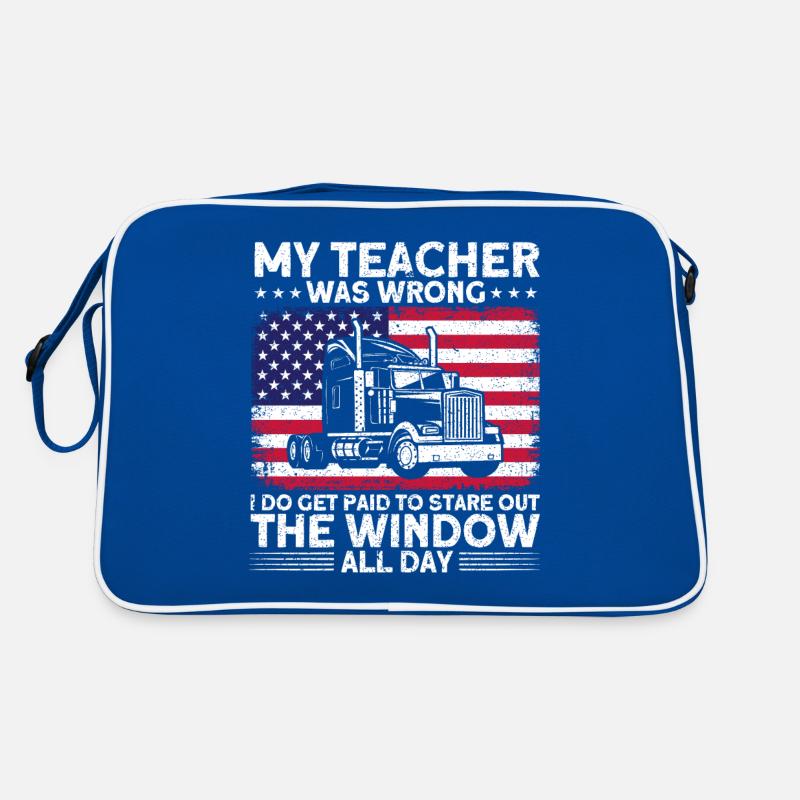 Sattelzug Sattelschlepper Fernfahrer Geschenk Retro Tasche