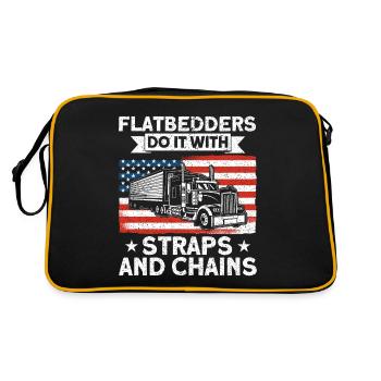 Semi-remorque Trucker Trucker Truck driver cadeau - Sac Retro - noir/or - Dos