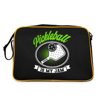 Pickleball Play Pickleball Paddleball Gift - Retro Bag - black/gold - Back