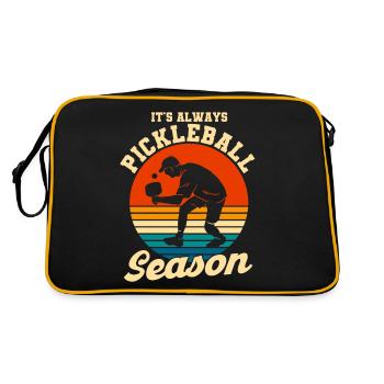 Pickleball Player Pickleball Paddleball Gift - Retro Bag - black/gold - Back