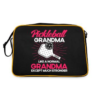 Paddleball Pickleball play Pickleball players - Retro Bag - black/gold - Back