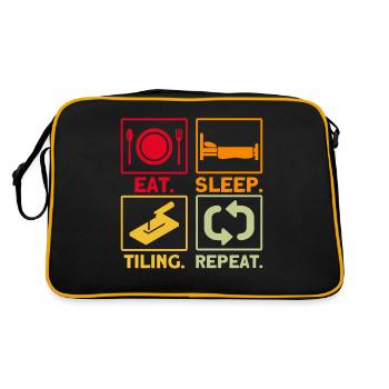 Carrelage Artisan Carrelage Cadeau - Sac Retro - noir/or - Dos