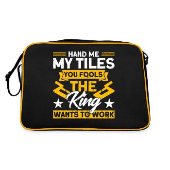 Craftsman Tiler Plumbing Gift - Retro Bag - black/gold - Back