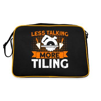 Tiling Tiler Craftsman Gift - Retro Bag - black/gold - Back