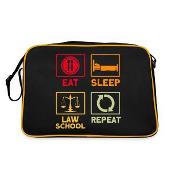 Faculty of Law Lawyer Lawyer of Law - Retro Bag - black/gold - Back