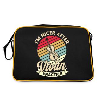 Violon Orchestre Violoniste Violon Amateur Cadeau - Sac Retro - noir/or - Dos