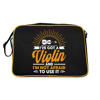Violoniste d’orchestre Amateur de violon Cadeau de violon - Sac Retro - noir/or - Dos