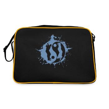 Golf Golfeur Golfing Yin Yan Symbole Japonais - Sac Retro - noir/or - Dos