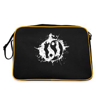 Golf Golfeur Golfing Yin Yan Symbole Japonais - Sac Retro - noir/or - Dos