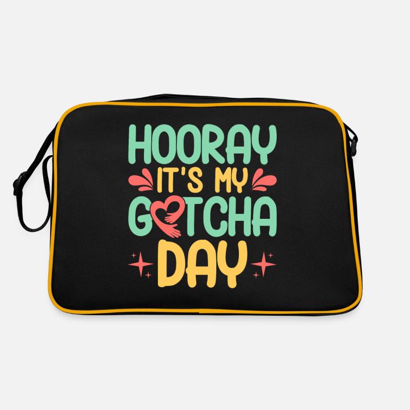 Pflegeeltern Adoptiveltern Adoption von Kindern Retro Tasche
