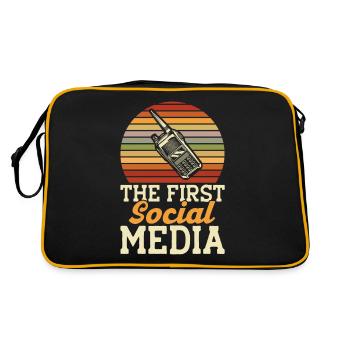 Radio amateur Morse code broadcast amateur radio - Retro Bag - black/gold - Back