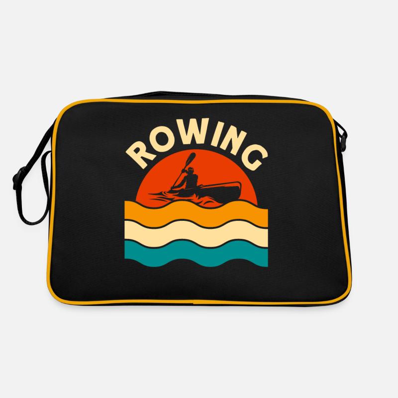 Mannschaft Rudern Ruderer Rudern Geschenk - Retro Tasche - Schwarz/Gold