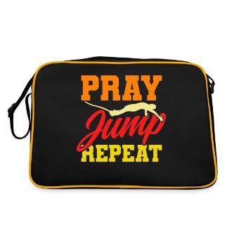 Bungee Springen Bungee Sprung Extremsport Geschenk - Retro Tasche - Schwarz/Gold - Hinten