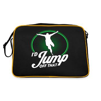 Extremsport Bungee Springen Bungee Springer - Retro Tasche - Schwarz/Gold - Hinten