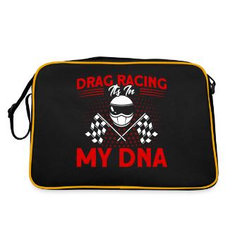 Drag Racer Drag Race Autorennen Geschenk - Retro Tasche - Schwarz/Gold - Hinten