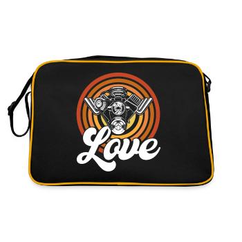 Drag Racing Drag Racer Rennwagen Geschenk - Retro Tasche - Schwarz/Gold - Hinten