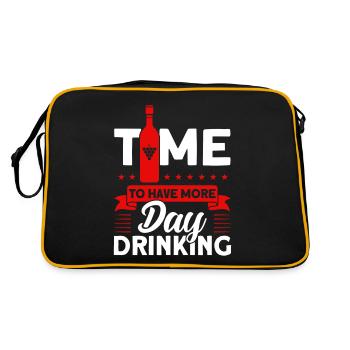 Cadeau de fête de la fête de la fête des verres à vin - Sac Retro - noir/or - Dos
