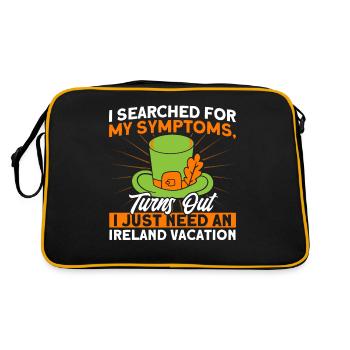 Irland Irisch Irische Wurzeln Geschenk - Retro Tasche - Schwarz/Gold - Hinten