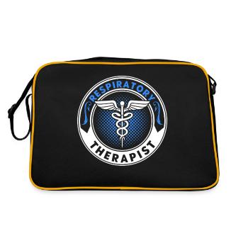 Respirotär Therapeut Eingetragene Respirotäre Ther - Retro Tasche - Schwarz/Gold - Hinten
