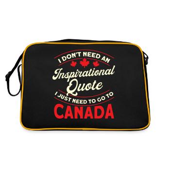Kanadisch Kanadische Wurzeln Kanada Urlaub Geschen - Retro Tasche - Schwarz/Gold - Hinten
