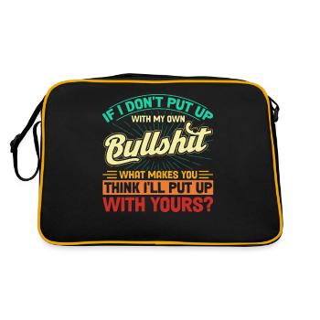 Irony Black Humor Sarcastic Gift - Retro Bag - black/gold - Back