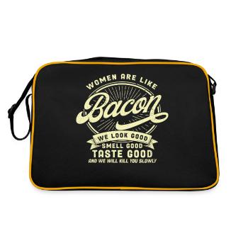 Black Humor Sarcasm Irony Gift - Retro Bag - black/gold - Back