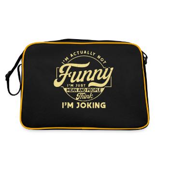 Ironie Sarcasme Sarcastique cadeau - Sac Retro - noir/or - Dos