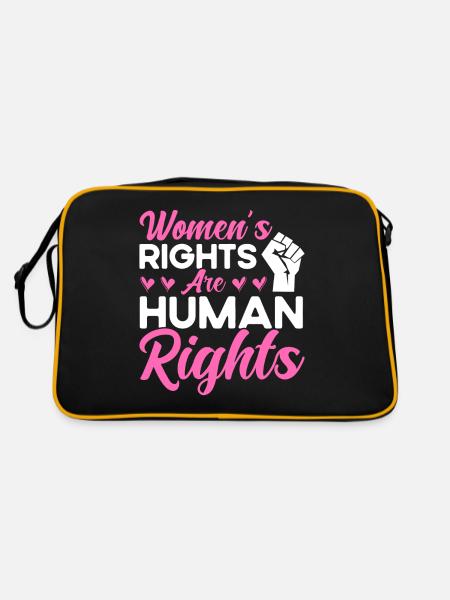 Droits des femmes Égalité des sexes - Sac Retro - noir/or - Dos