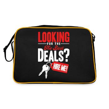 House Sell Property Agent Gift - Retro Bag - black/gold - Back
