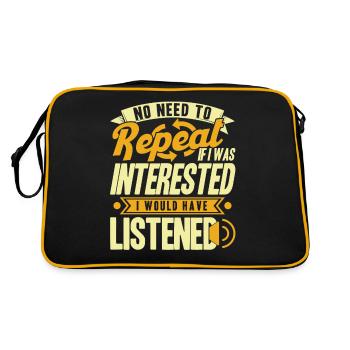 Black Humor Sarcasm Irony Gift - Retro Bag - black/gold - Back