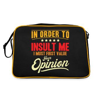 Sarcasme Ironie Cadeau sarcastique - Sac Retro - noir/or - Dos