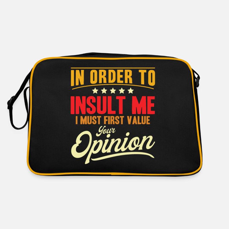 Sarkasmus Ironie Sarkastisch Geschenk Retro Tasche