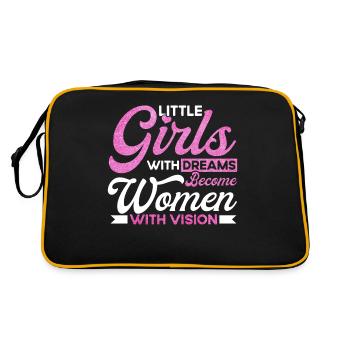 Feministisch Gleichberechtigung der Geschlechter F - Retro Tasche - Schwarz/Gold - Hinten