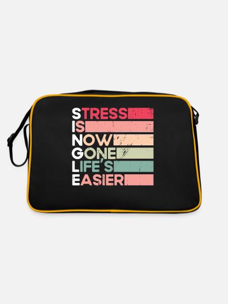 Geschiedene Ex Partner Geschieden Geschenk - Retro Tasche - Schwarz/Gold - Hinten