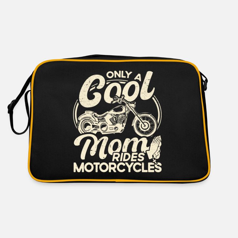 Chopper Glaube Christlich Geschenk - Retro Tasche - Schwarz/Gold