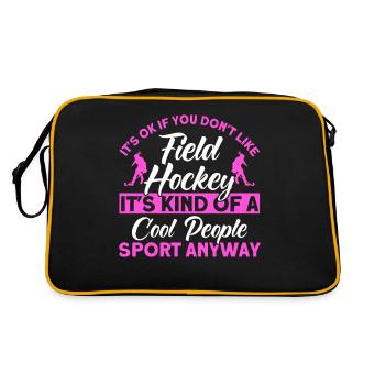 Mannschaftssport Feldhockey Feldhockey Spiel Gesch - Retro Tasche - Schwarz/Gold - Hinten