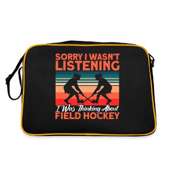 Mannschaftssport Feldhockey Spiel Feldhockey Gesch - Retro Tasche - Schwarz/Gold - Hinten