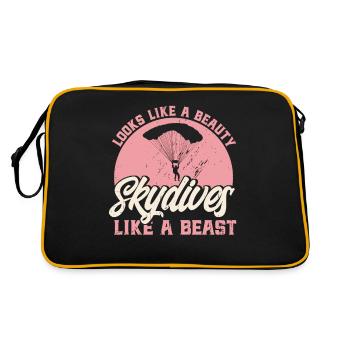 Cadeau Skydive Skydiver - Sac Retro - noir/or - Dos