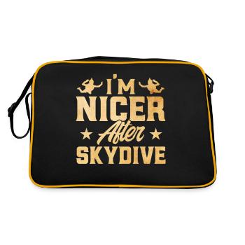 Bodyflying Skydive Cadeau de parachutisme - Sac Retro - noir/or - Dos