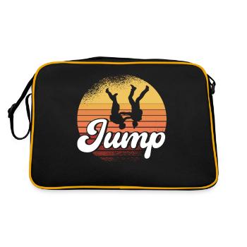 Skydive Skydiving Skydiver Gift - Retro Bag - black/gold - Back