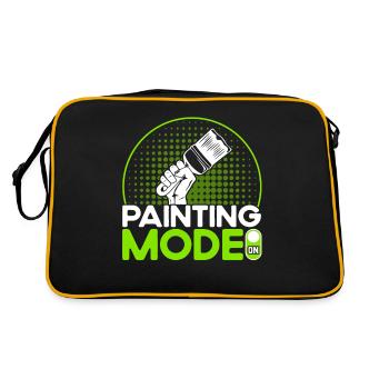 Dekorateur Bautenmaler Farbe mischen Geschenk - Retro Tasche - Schwarz/Gold - Hinten